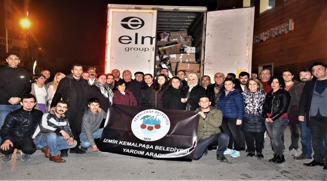 Kemalpaşa Elazığ’a destek için tek yürek oldu